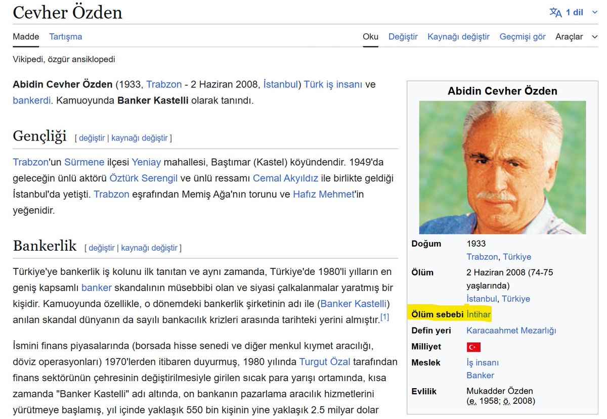 Hiçbir zaman kötü olmayın, kötülüğü örnek almayın.
Çünkü er geç bunalıma girecek ve her an korku ile yaşayacaksınız
3 kuruş için dünyayı kendinize zindan etmeyin.

Banker Kastelli zamanın en büyük dolandırıcısı ülkeyi ekonomik krize soktu.

Japonya Askeri Papa Ecevit Evrim İsrail