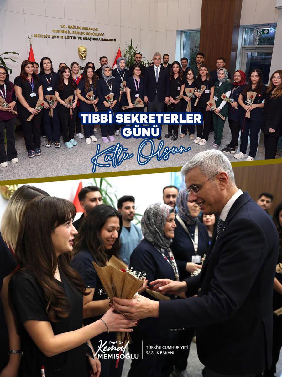 Aziz milletimizin sağlığı için hizmet veren ve sağlık hizmetlerimizin işleyişinde önemli görevler icra eden tıbbi sekreterlerimize teşekkürlerimi iletiyor; Tıbbi Sekreterler Günü vesilesiyle her birini ayrı ayrı tebrik ediyorum. 

#TıbbiSekreterlerGünü