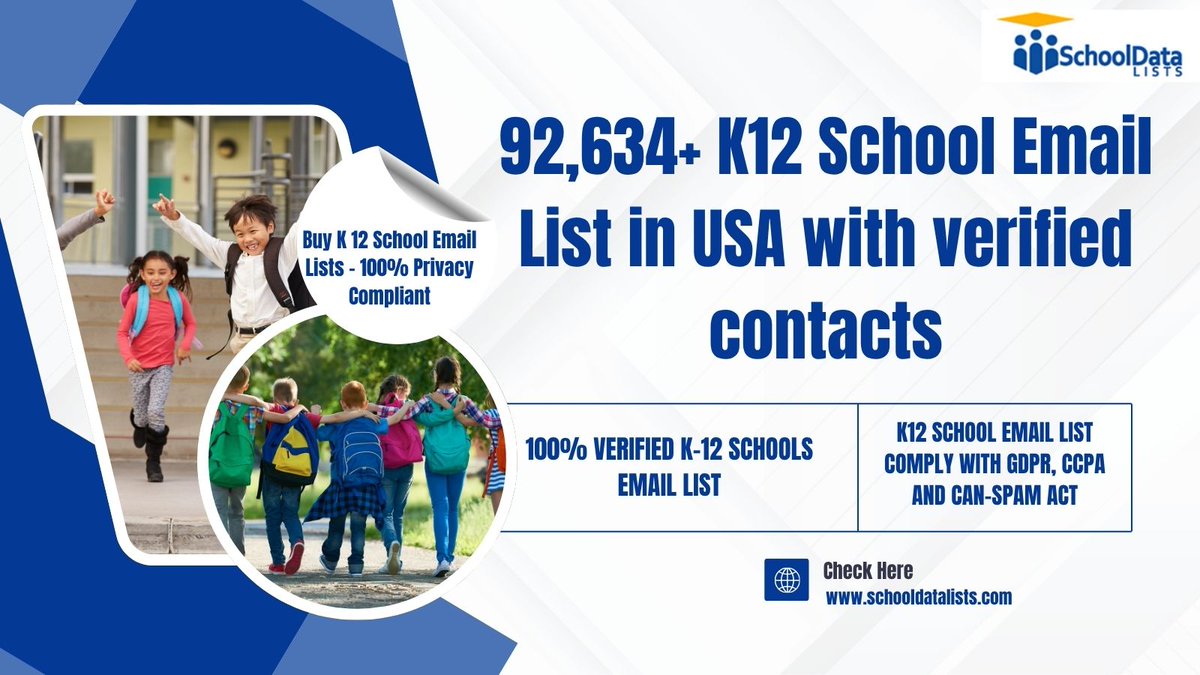johnsonsmith115's tweet photo. K-12 Schools Email List for Successful Email Marketing
https://t.co/IZfYXCljHK
#k12emailist #schoolmailinglist #educationmailinglist  #educationmailinglists #highschoolemaillists #teacheremaillists  #EducationMailingList #SchoolsEmailDatabase #SchoolDataLists https://t.co/pZRHgGJBep
