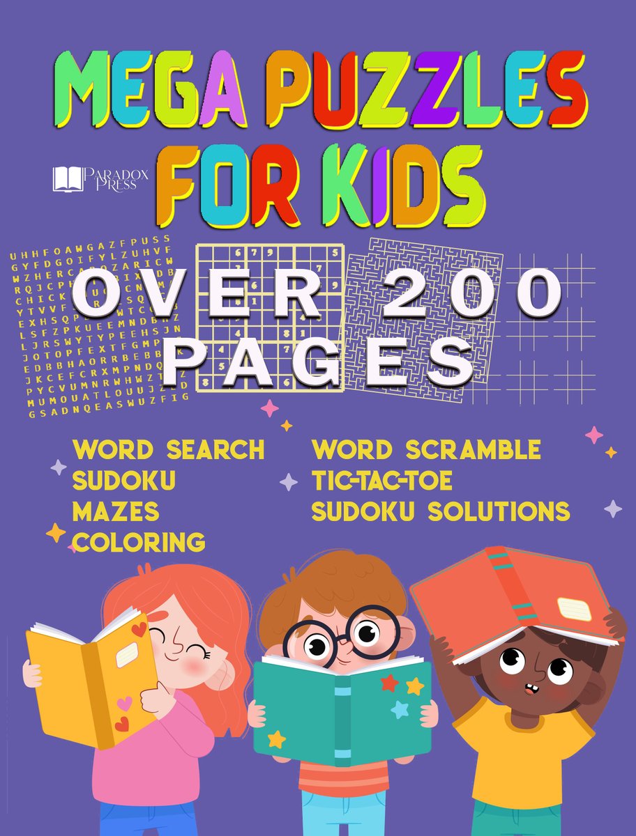 PattiRoberts7's tweet image. Mega #Puzzles For Kids: #Mazes, Word #Games,  Tic Tac-Toe, #Coloring, &amp;amp; More! Hours of Fun! #Homeschool Activities #amazon amzn.to/39oYykB
