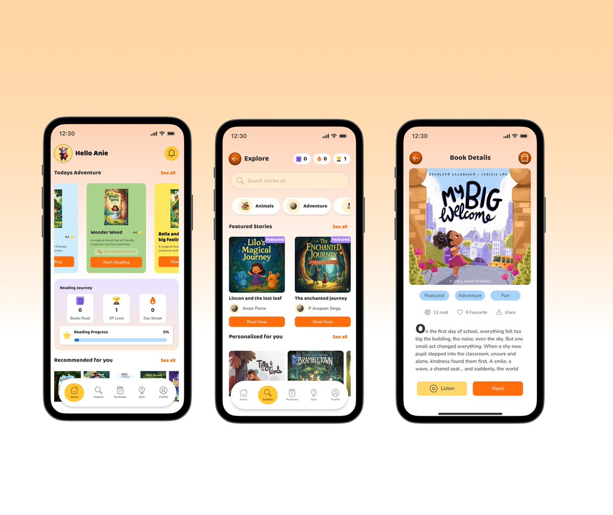 adelewaola's tweet image. Learning design for kids! but make it memorable and interesting.
Designed by @iamdera_hh n I . More screens coming. 
Need a uiux designer? My DM will be glad to receive your messages.