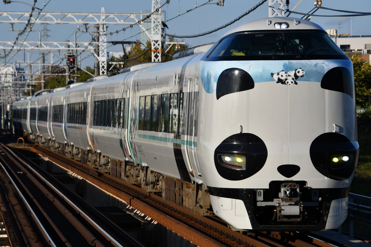 11/29 67M(くろしお17号) 287系HC601+HC633編成 「パンダくろしお