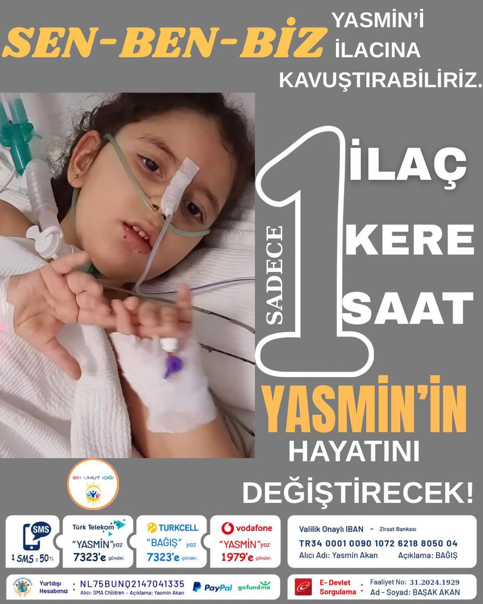 Yasmin’i ilacına kavuşturabiliriz 🙏
#cumartesi
#TaşacakBuDeniz  Papa #KademeKülfetDeğilHak Evrim Akın Şerif