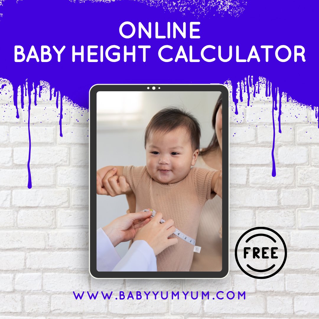 BabyYumYumSA's tweet image. Wondering how tall your little one will grow? 📏👶 Try BabyYumYum&apos;s FREE Baby Height Calculator to estimate your child&apos;s future height based on their current growth! 🌱✨

Want to give it a try? Click here👉zurl.co/VVuvO
#JustForFun and not a guaranteed growth…