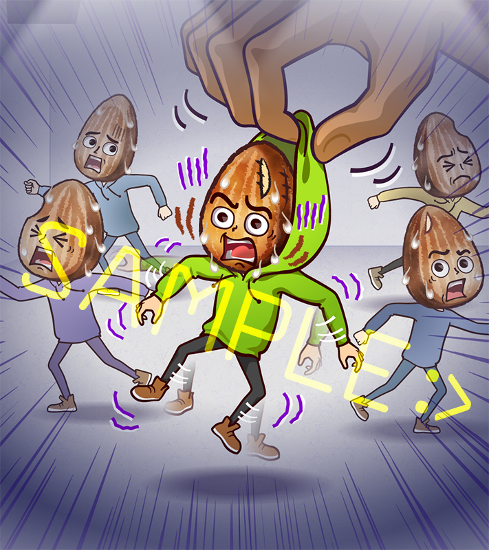 きのう放送
🚪知識の扉よ開け! #ドアドアクエスト🚪

＼#明治アーモンドチョコレート 美味しさの秘密🔍／

イラスト担当させていただいた中から数点抜粋🎨
今回はリアル目なタッチでまとめました:->

ありがとうございました✨

#イラスト #デザイン
#テレビのお仕事 #イラストのお仕事