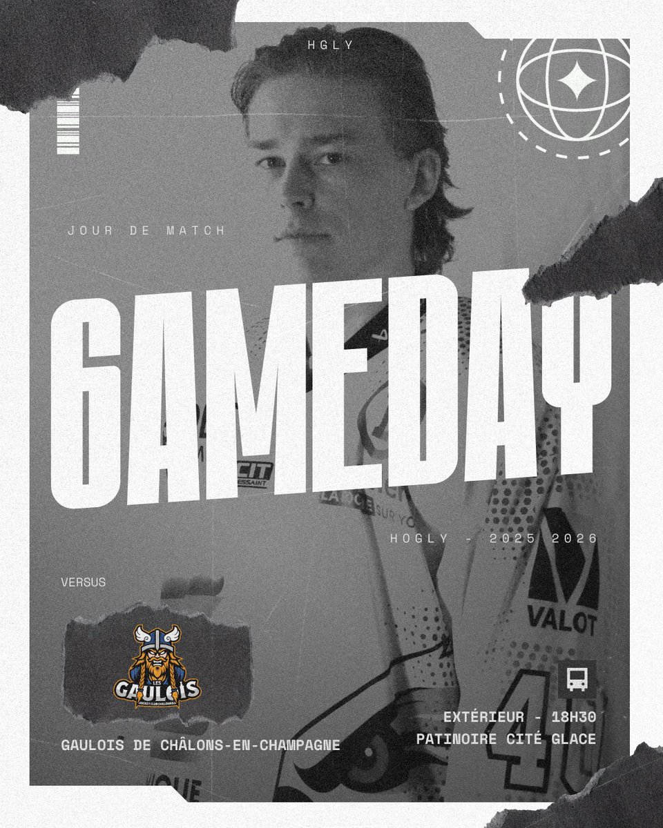 ⚡️| 𝙂𝙖𝙢𝙚𝙙𝙖𝙮 

🏒 𝗗𝗶𝘃𝗶𝘀𝗶𝗼𝗻 𝟮 - 𝟵𝗲̀𝗺𝗲 𝗷𝗼𝘂𝗿𝗻𝗲́𝗲
🆚 Chalons-en-Champagne
🕣 18h30
📍 Patinoire Cité glace
📺 Live sur hockeyfrance.tv et les stories📱

#hogly #hockey #ffhg #division2 #gameday