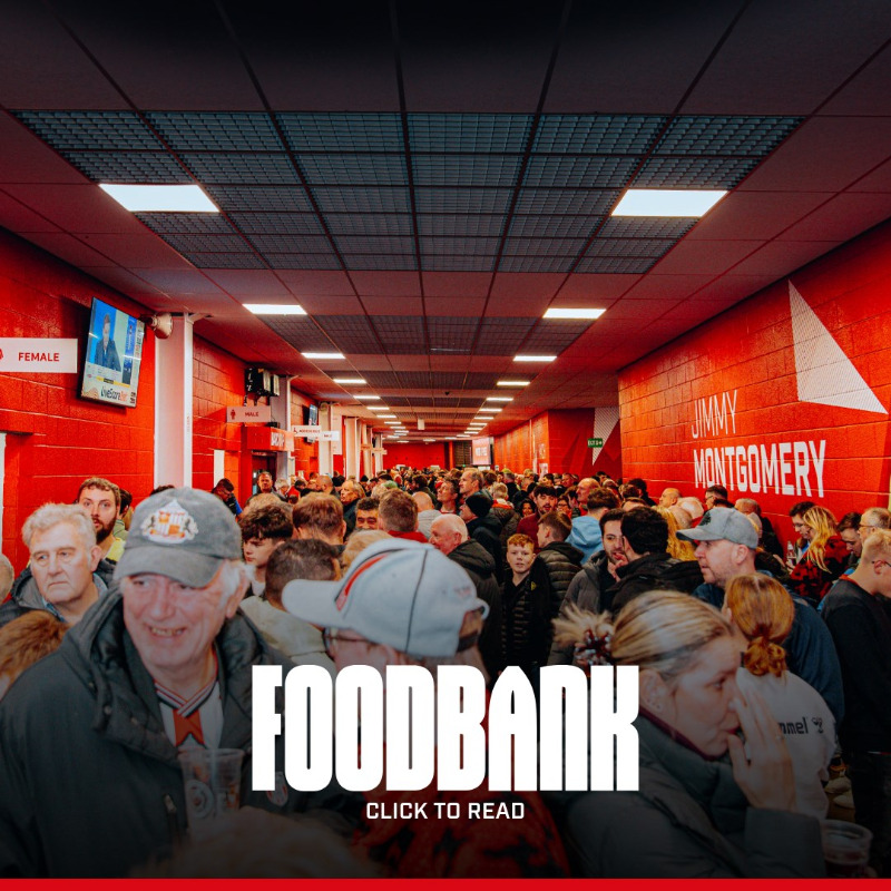 StadiumOfLight's tweet photo. Supporters are encouraged to take part in a matchday foodbank collection today to help those in our community who need it most 🥫👇