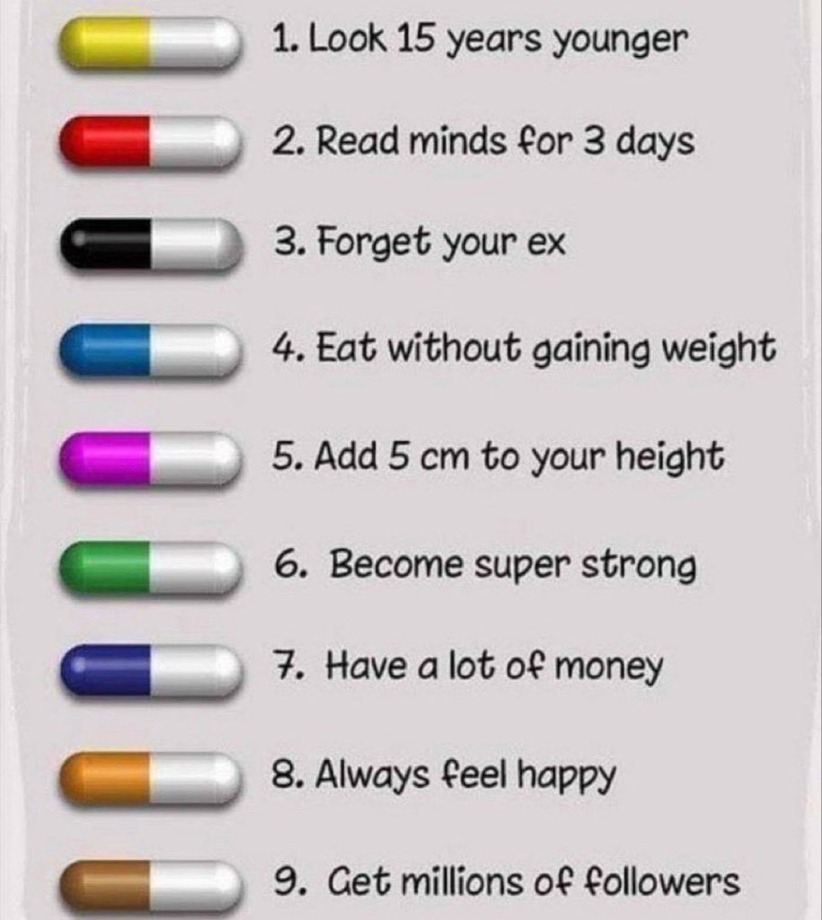 thedispenser_'s tweet image. ou can only choose 2 pills, which are you choosing?🤔