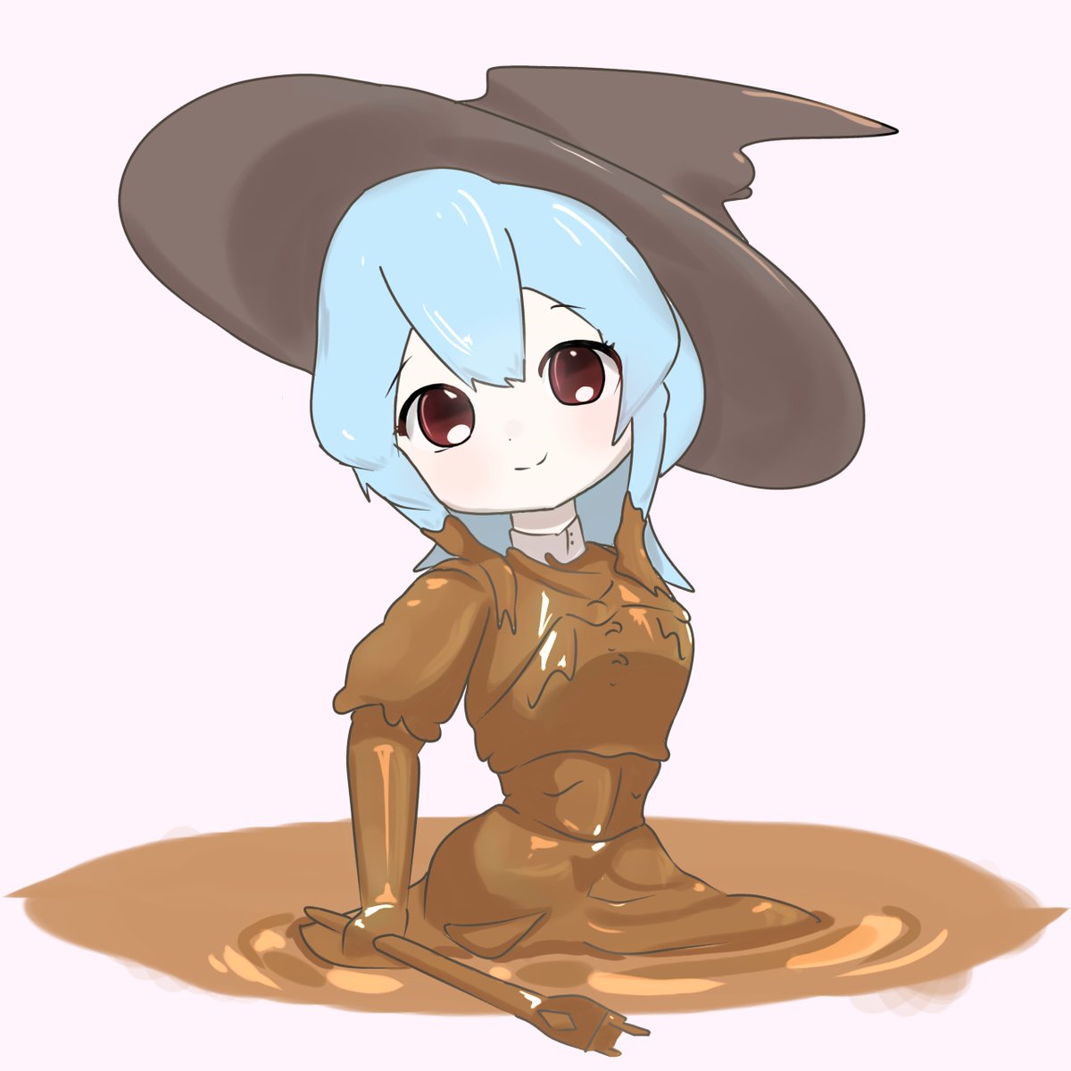 random muddy girl sinking