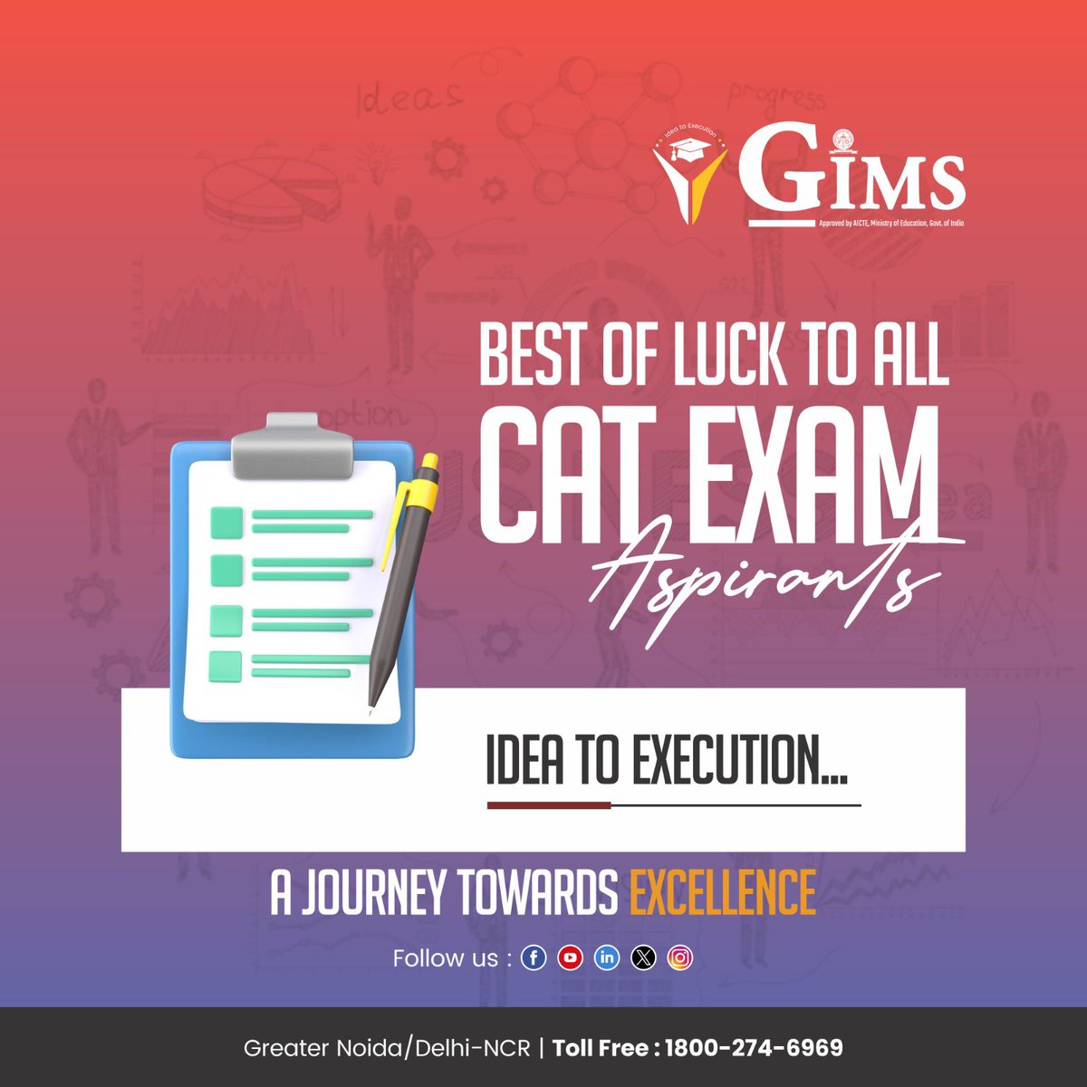 gims_net_in's tweet image. Wishing all CAT aspirants confidence and clarity as they give their best in the exam. Believe in your preparation—you’ve got this!
 #CAT2025 #CATExam #FutureLeaders