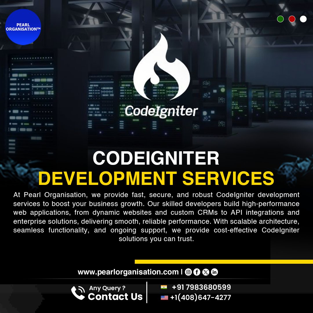 pearlorgs's tweet image. Build fast, secure, scalable web apps with CodeIgniter Development Reliable websites, CRMs, and APIs optimized for performance.
.
.
🌐 pearlorganisation.com
📞 Contact Us : +91 7983680599 , +1(408) 647-4277
.
.
#PearlOrganisationReviews #CodeIgniterDevelopment #WebDevelopment