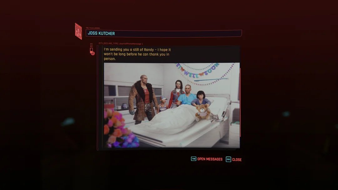 MadsOlesenDK's tweet image. by the way, I&apos;m not kidding. The PS4 is stuck on an older patch revision that doesn&apos;t take the game to the point where it is now.

Here&apos;s an example of a change - the character River has a family member end up in hospital. He sends you a photo.

Can you guess which one is the one…