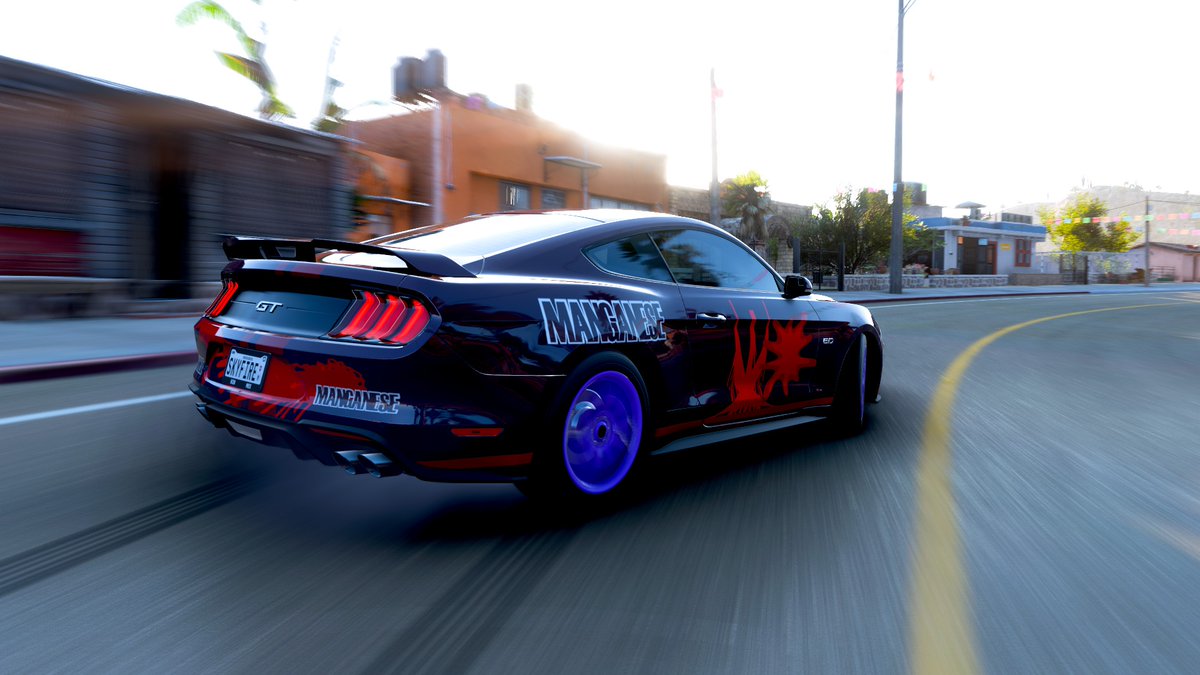 starflare_999's tweet image. Ford Mustang GT マンガン仕様

Trans AMに次ぐマンガンが操作するマッスルカー
強力な馬力をものに言わせたドリフト走行に優れたチューニングが施されている

このチューニングはどちらかというと対GRスープラタンタル仕様かな？

#ElementaleSports #元素擬人化 #forzahorizon5