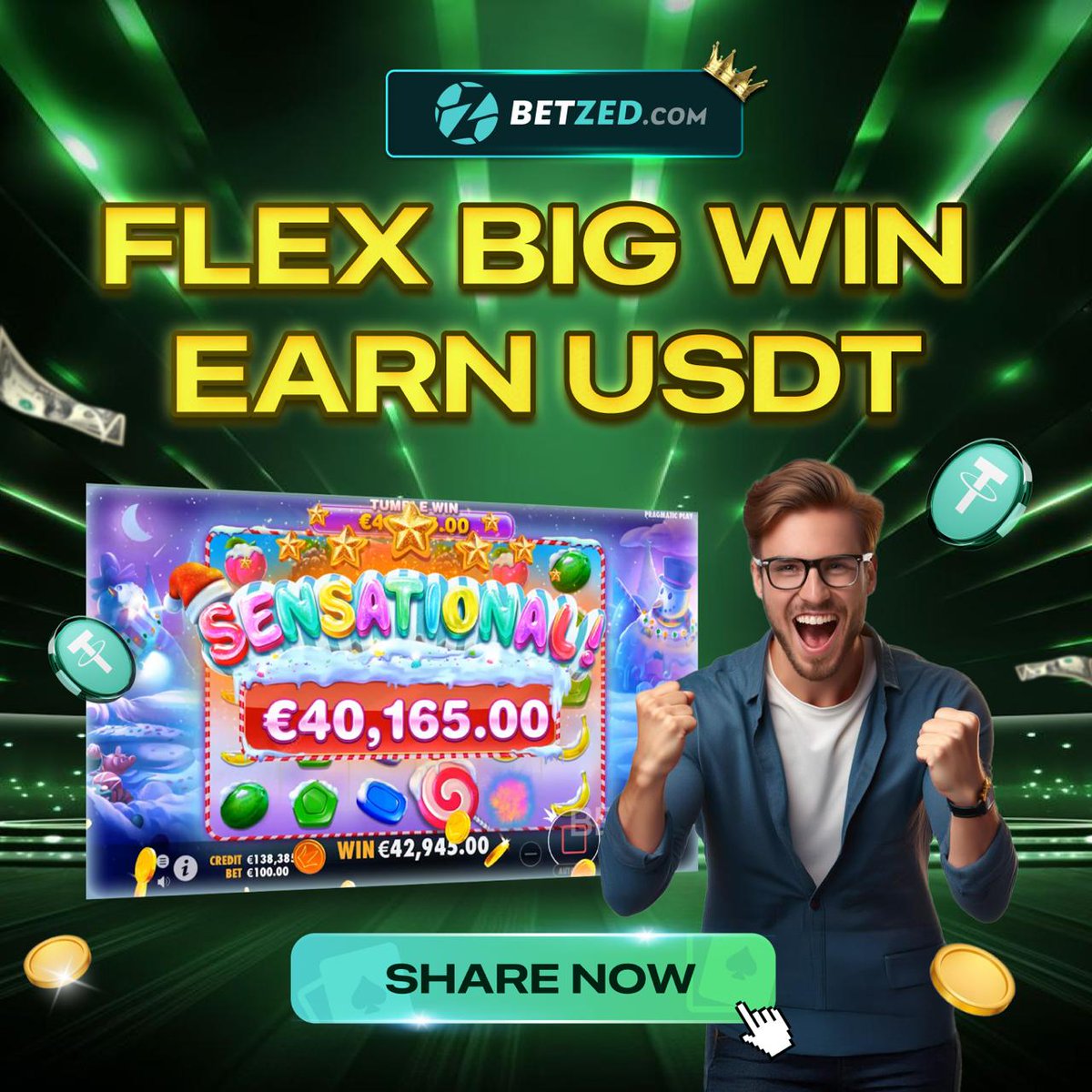 BetzedCom's tweet image. 🔥 EVENT: SHOW YOUR BIG WIN — GET PAID INSTANTLY! 🔥

⏳ Duration: 3 Days
💰 Reward: $0.5 for ANY Big Win (Slot or Original x5)

🎯 How to Join

1️⃣ Play any slot or Original game (x5+ win)
2️⃣ Hit a Big Win and take a screenshot/video
3️⃣ Comment with your Win Pic + UID to receive…