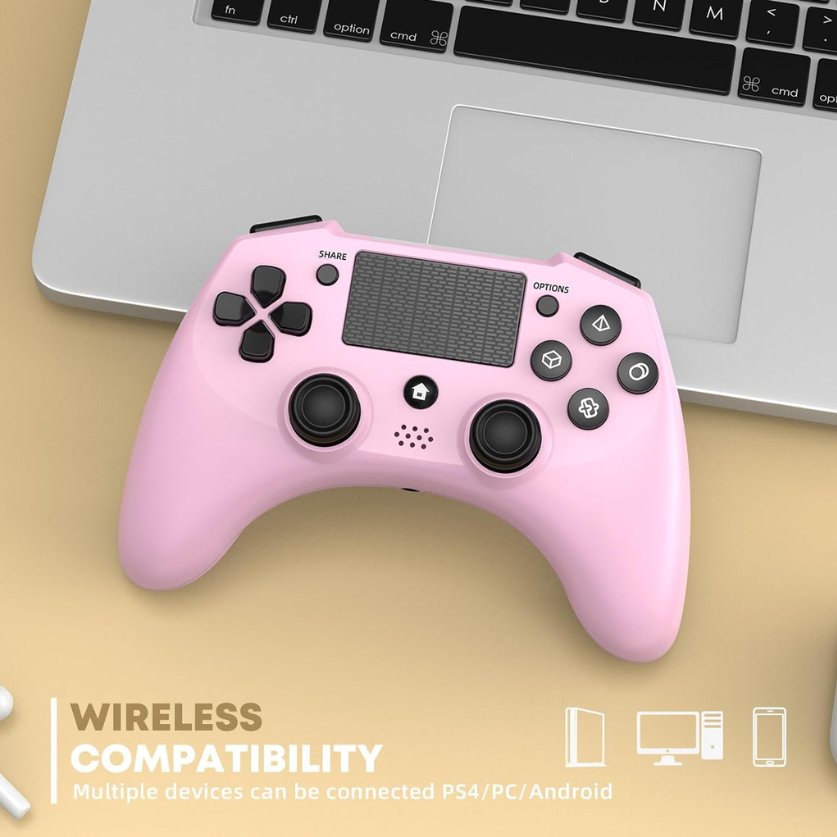 DitCompany's tweet image. DYONDER Wireless Controller Compatible with PS4/Slim/Pro/PC with 6-Axis Motion Sensor, Controller for Kids and Adults(PINK) 
#wireless #controller #slim #videogames #gamepad #portable #unique #design #longer #batterylife