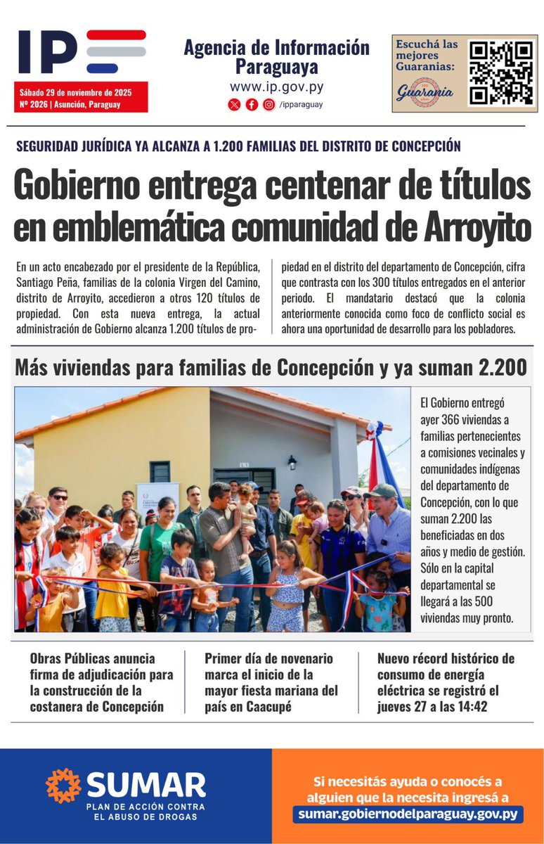 🗞 Compartimos los principales titulares de la <a href="/IPParaguay/">IP Paraguay</a>

💻📲Toda la información actualizada del día en ip.gov.py