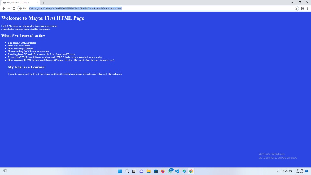 royalmayor24's tweet image. I know I’m just at the starting point, but I’m committed to showing up, practicing consistently, and building skills that will shape my future. Step by step, I’m getting closer to the developer I want to become. 💻🔥 #KeepLearning #FrontendJourney #FrontendDeveloperInProgress