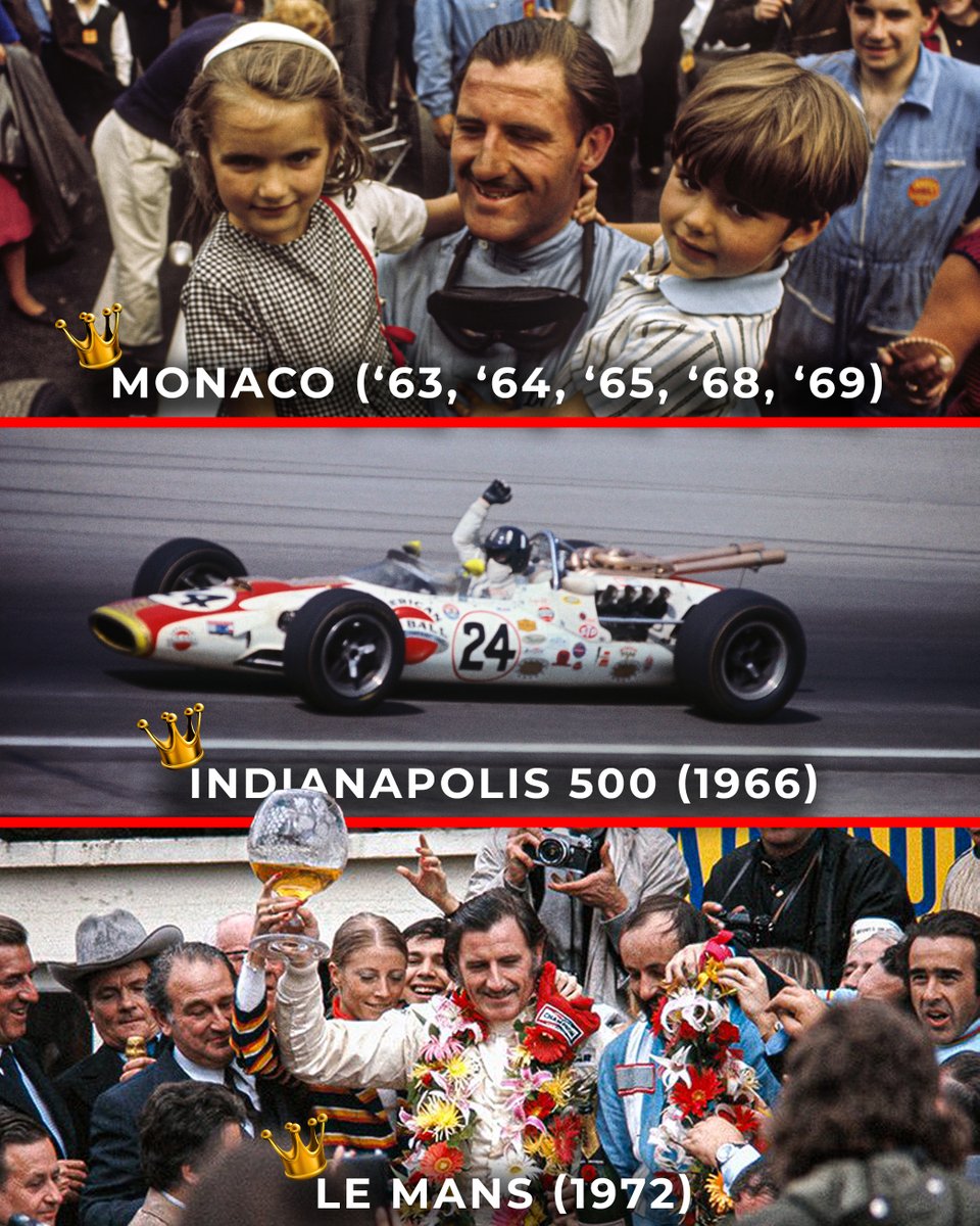 Remembering the late great Graham Hill who tragically passed away 50 years ago today in a light-aircraft accident.

He remains the only driver to have completed the Triple Crown 👑

A motorsport icon.