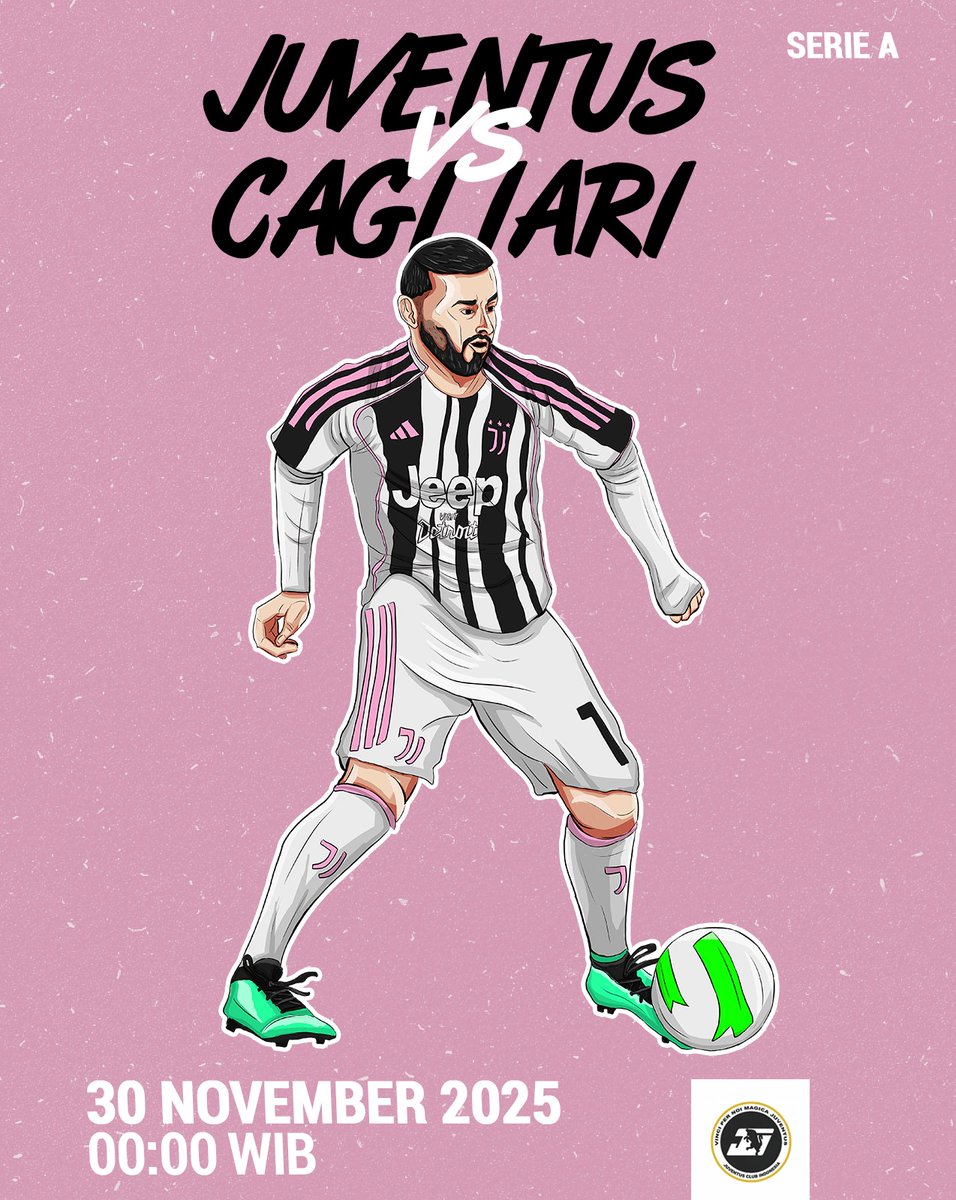 #JUVENTUSDAY

⚽ SERIE A - GIO 13
🆚 JUVENTUS vs CAGLIARI
🏟️ Allianz Stadium
⏰ 00.00 WIB
📺 <a href="/vidio/">Vidio</a> 

Ayo tutup November dengan kemenangan. Dai ragazzi! 🦓

Prediksinya frend? 

Artwork by: <a href="/pradipta_ale/">Pradipta Alessandro</a> 

#JuveCagliari #SerieATIM #jcindonesia #juventusclubindonesia
