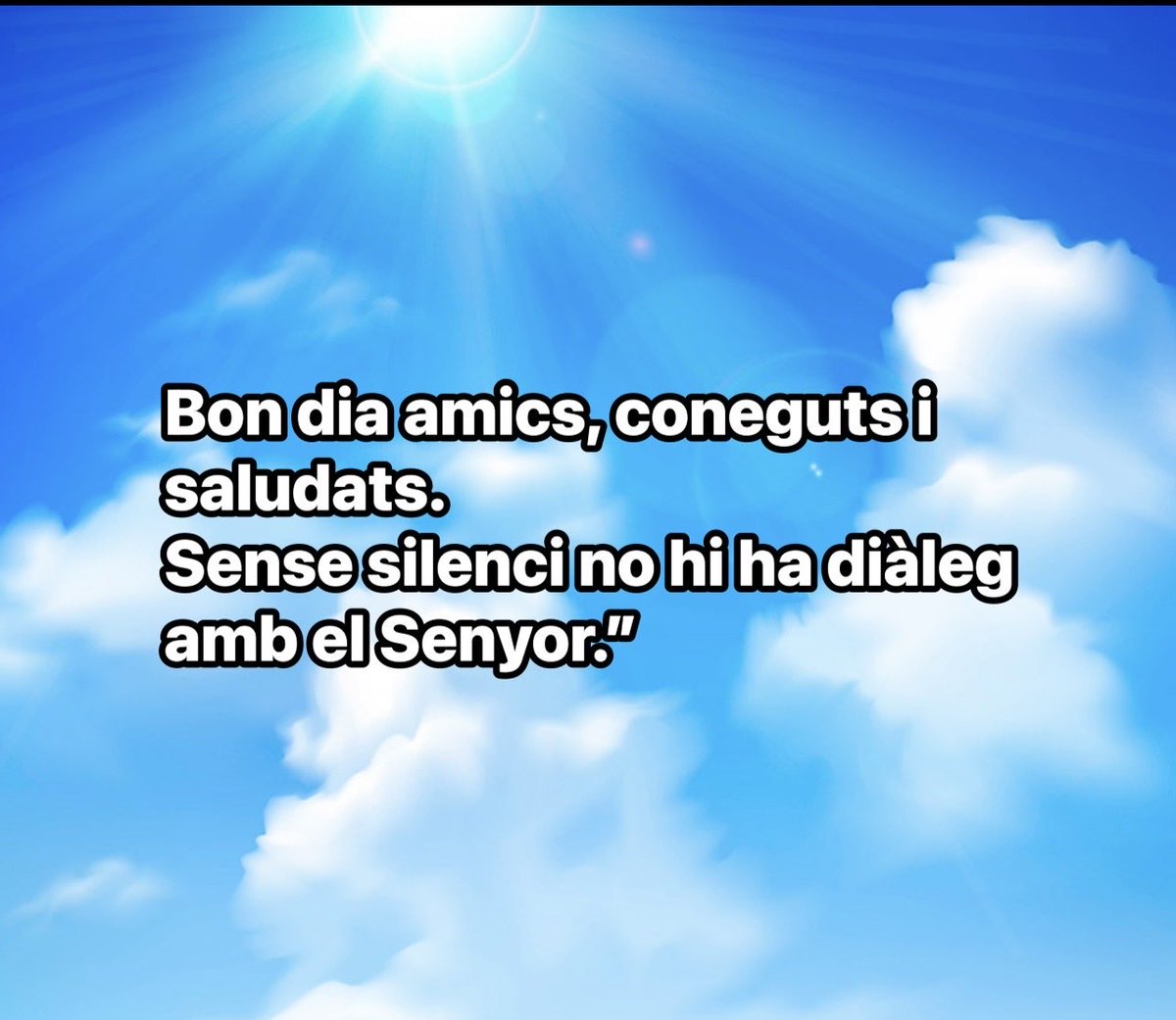 Bon dia amics, coneguts i saludats.
Sense silenci no hi ha dialeg amb el Senyor."
<a href="/JosepLagares/">Josep Lagares</a> <a href="/jordigraur/">Jordi Grau Ramió</a> 
<a href="/jbatlle3/">Jesús Batlle Auguet</a>  <a href="/Jordicallejon/">Jordi Callejon</a> @xrocabas
 <a href="/SepulcrePalera/">Fundació Sant Sepulcre Palera</a> <a href="/fraoctavi/">fra Octavi Vilà</a> <a href="/DolorsDeBesalu/">Dolors de Besalú</a> 
<a href="/clarisasvilobi/">Fraternitat Santa Clara</a> <a href="/lluisguino/">Lluís Guinó Subirós</a> <a href="/SantDaniel_Gi/">Monestir Sant Daniel</a> <a href="/CarlesMascort/">Carles Mascort</a>