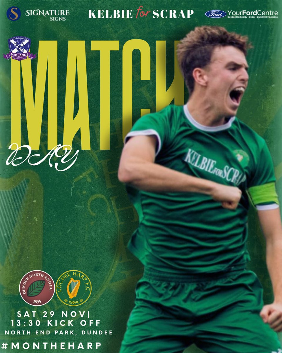 🟢🟢🟢 MatchDay🟢🟢🟢 

Another away game, this time it sees us travel a short journey to Dundee North End.

Last encounter was a close game at New Beechwood, we’ll be hoping for much the same today. 

Come along and support the team

#TheHarp