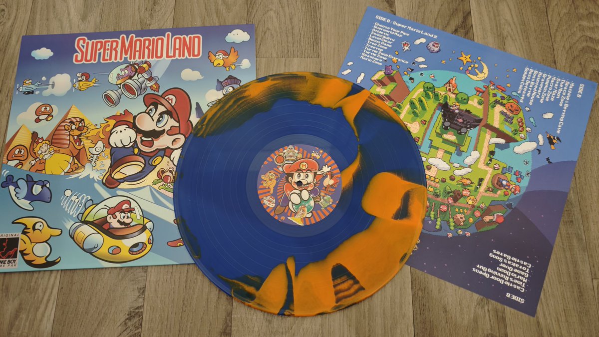 Mugen_Pascal's tweet image. Et aujourd&apos;hui c&apos;est #vinyle double face super #mario land 1 &amp;amp; 2 #sml
Des bandes sons iconique du GaleBoy