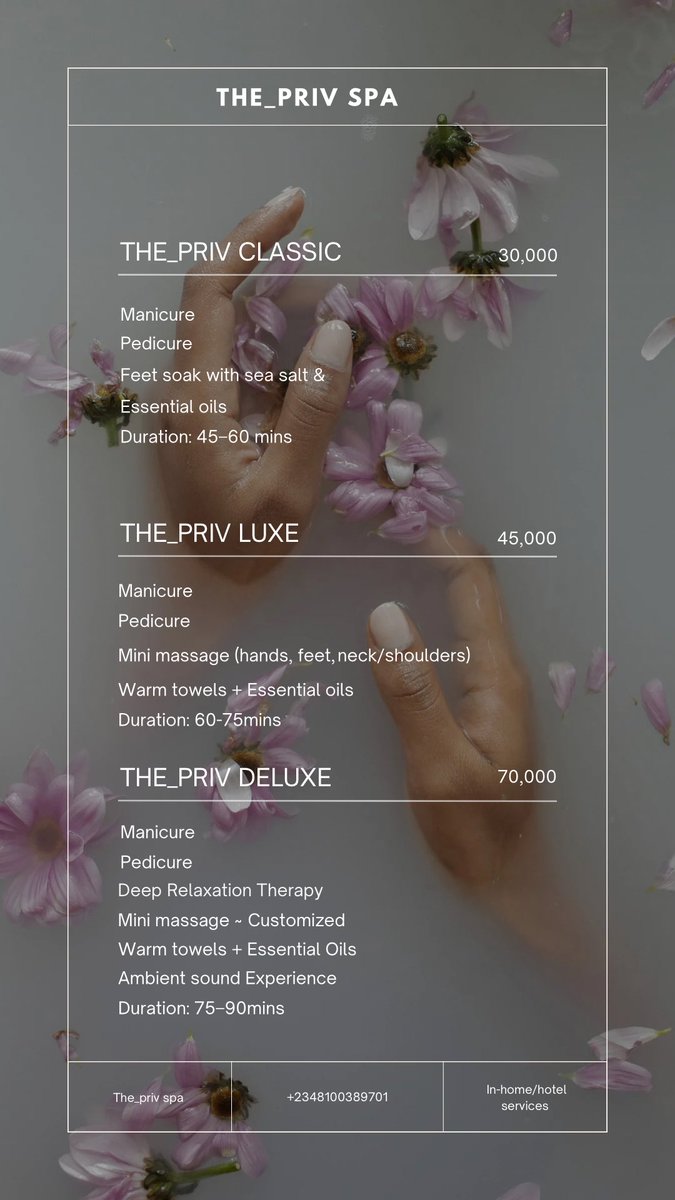 Qwin_Fabulous3's tweet image. Turning ‘meh’ days into luxe escapes ✨ in-home/hotel pampering, your rules, your vibe
#The_privspa