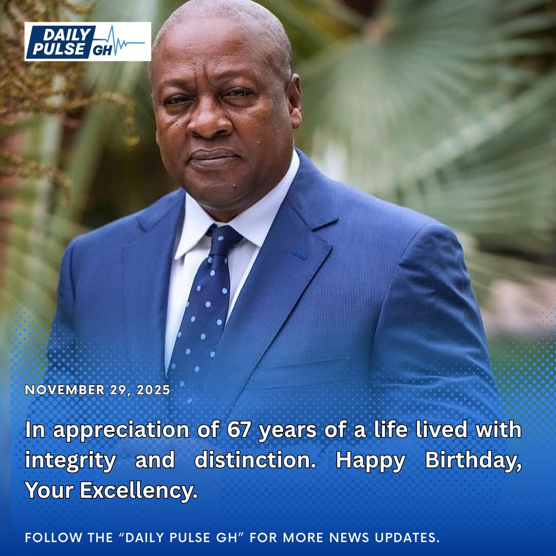 All2Weather's tweet image. Happy 67th Birthday, Your Excellency! 🎉
“In appreciation of 67 years of a life lived with integrity and distinction.”

#HappyBirthdayYourExcellency #HEBirthday2025 #DailyPulseGh #All2Weather