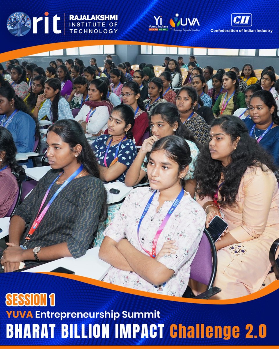 ritchennai44766's tweet photo. A moment that reminded us why entrepreneurial mindsets matter more than ever. Session 1 of the Yi Bharat Billion Impact Challenge 2.0 brought powerful clarity on what it truly takes to transform aspirations into action. https://t.co/pnejh9onNR