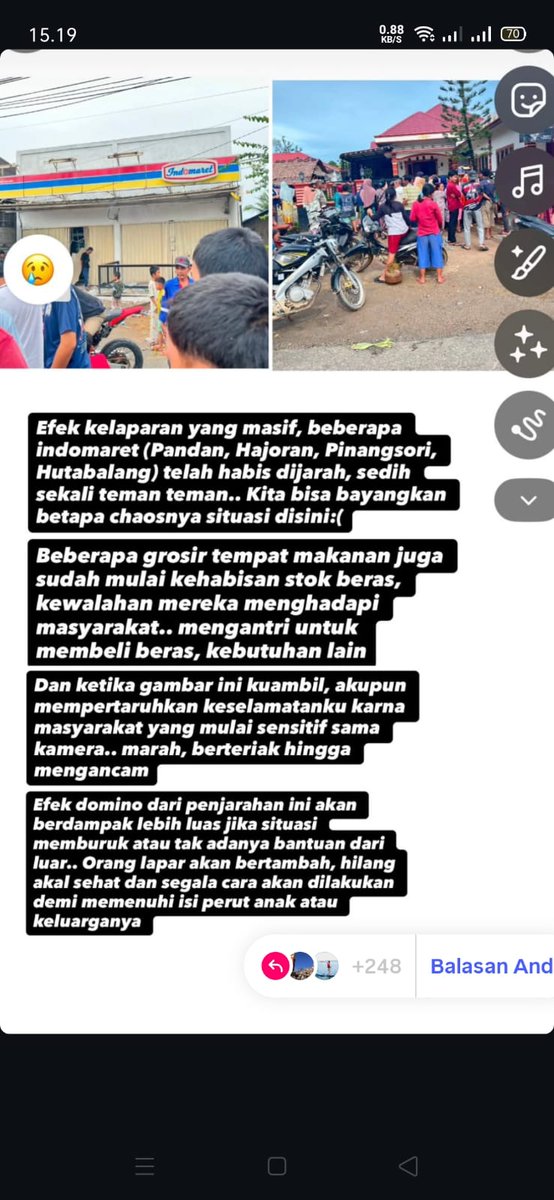 ariefrasyad's tweet image. Tapteng (Sibolga, Pandan, dsk) darurat! Sudah seminggu banjir dan longsor, kini kondisi makin parah. Masyarakat sudah kelaparan, stok beras habis, bahkan Alfamidi diserbu! Pemerintah pusat dan daerah, tolong cepat tanggap! Terapkan Darurat Nasional SEGERA! Warga butuh bantuan…