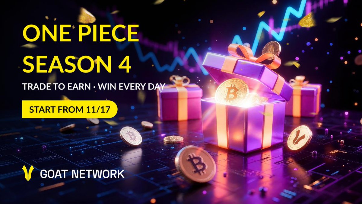 Abdulwrn1's tweet image. GOAT NETWORK ONE PIECE SEASON 4 THE MOST ENGAGING ON-CHAIN SEASON YET

Season 4 of @GOATRollup One Piece campaign is here, and it feels like the most complete and meaningful version of the event so far. Instead of simple point farming, S4 shifts fully toward real participation,…