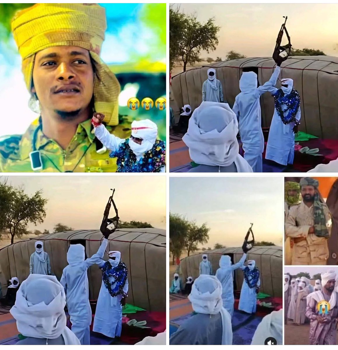 ⚠️ العريس الذي نفق  ( انجغم ) اسمه محمد علي عمر تشادي الجنسية من اولاد راشد يسكن بادية بحر شاري شارك في حرب السودان  واستنفر مع المجموعة 145حبيب حريكة كان متواجد في محطة ضخ البترول العليفون مع قائد تشادي اسمه شريف. سرق بوكسي 2021وقبل التعريدة الكبري للدعم السريع من الخرطوم ذهب