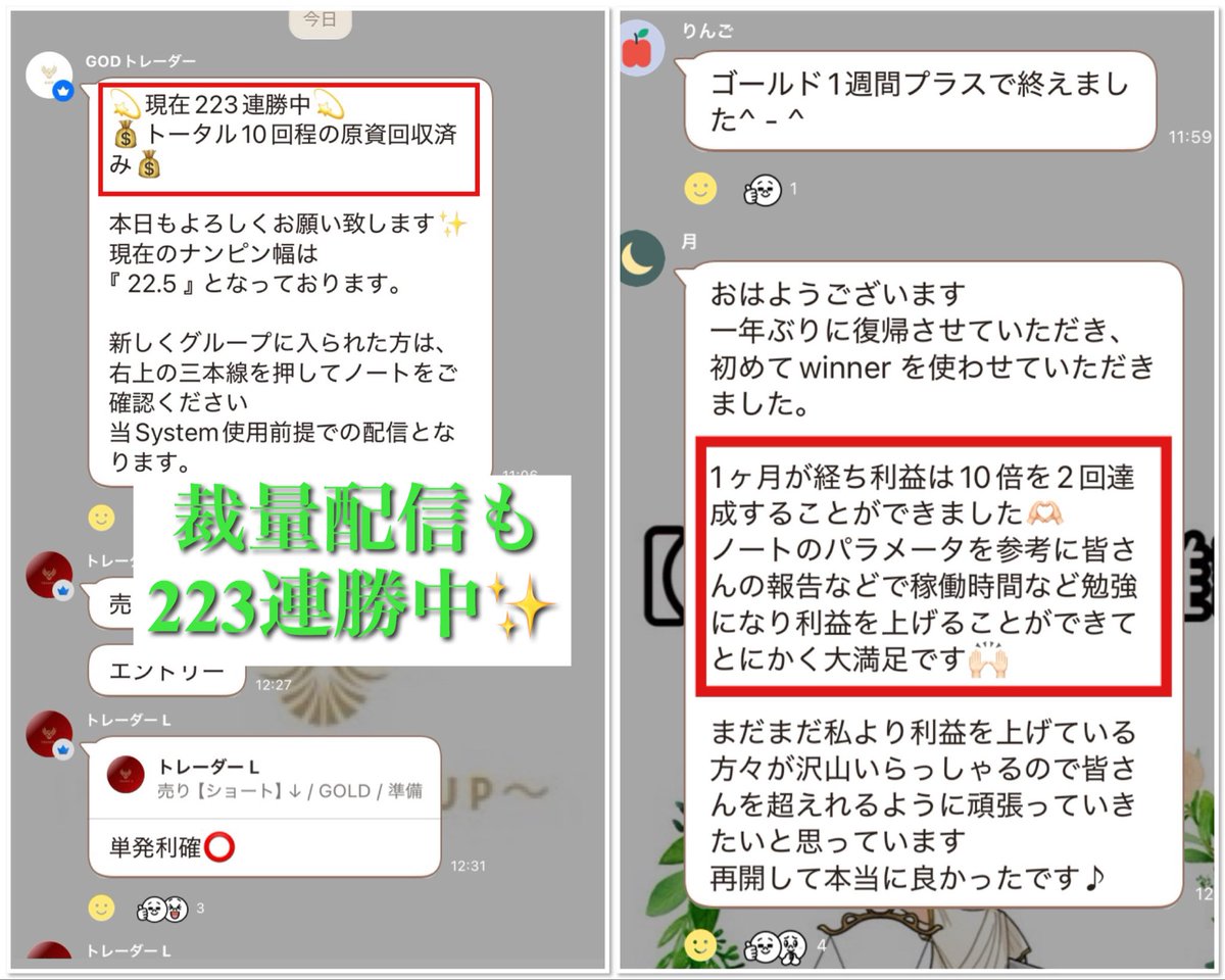 ✨神✨無料配信(バイナリーオプション) tweet media