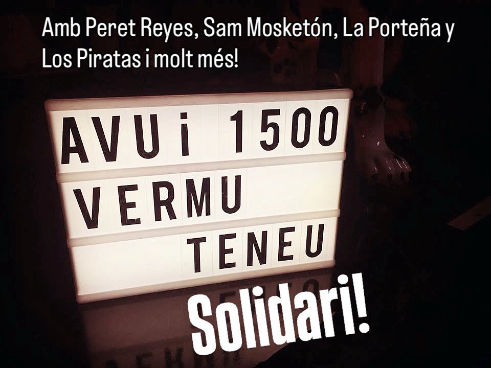 AteneudelRaval's tweet photo. Hoy es el gran día del #Vermuteneu Solidari de Tardor!!! 
+ info en https://t.co/cZnX7hHY3Y https://t.co/ilb86flm93