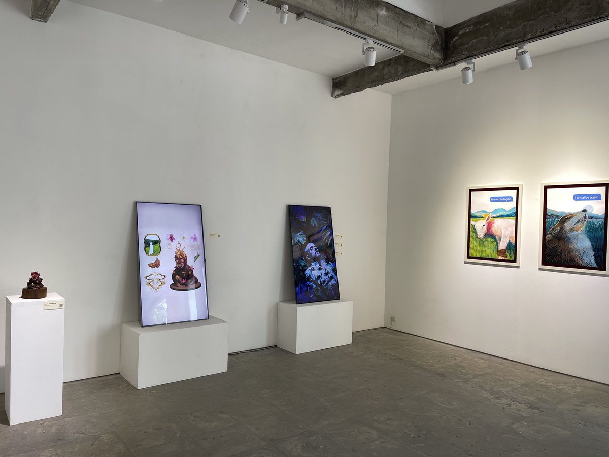 mariafynsknorup's tweet image. And we’re open! 
‘You may know them’ - Sun Contemporary, Pererenan, Bali

So incredibly grateful for this stunning end to a marvelous residency xx