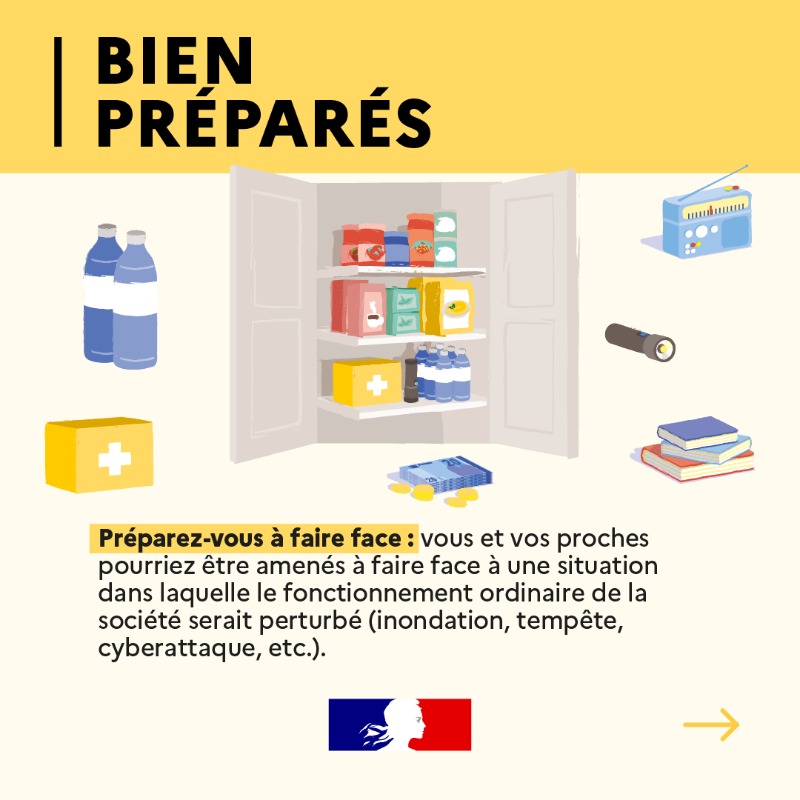 Interieur_Gouv's tweet photo. #TousResponsables I Découvrez le guide pour faire face aux risques majeurs. 

❓ Comment s’y préparer
⚠️ Les bons réflexes à adopter en cas d’alerte
👮 Comment se mobiliser pour contribuer à la sécurité de tous

https://t.co/RPWJhouC7a