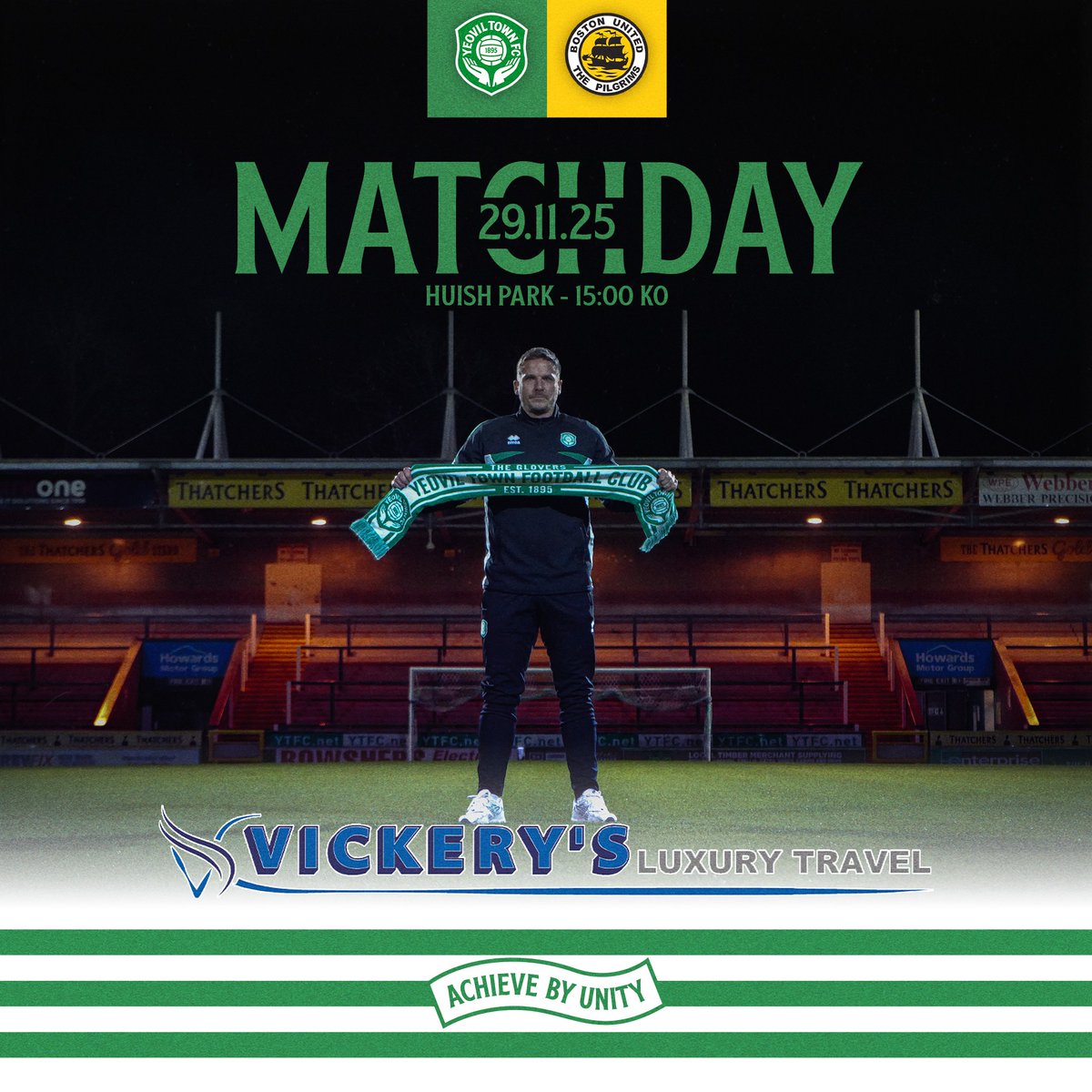 Matchday! 🤩

The Glovers welcome Boston United to Huish Park this afternoon in the Enterprise National League.

#YTFC 💚