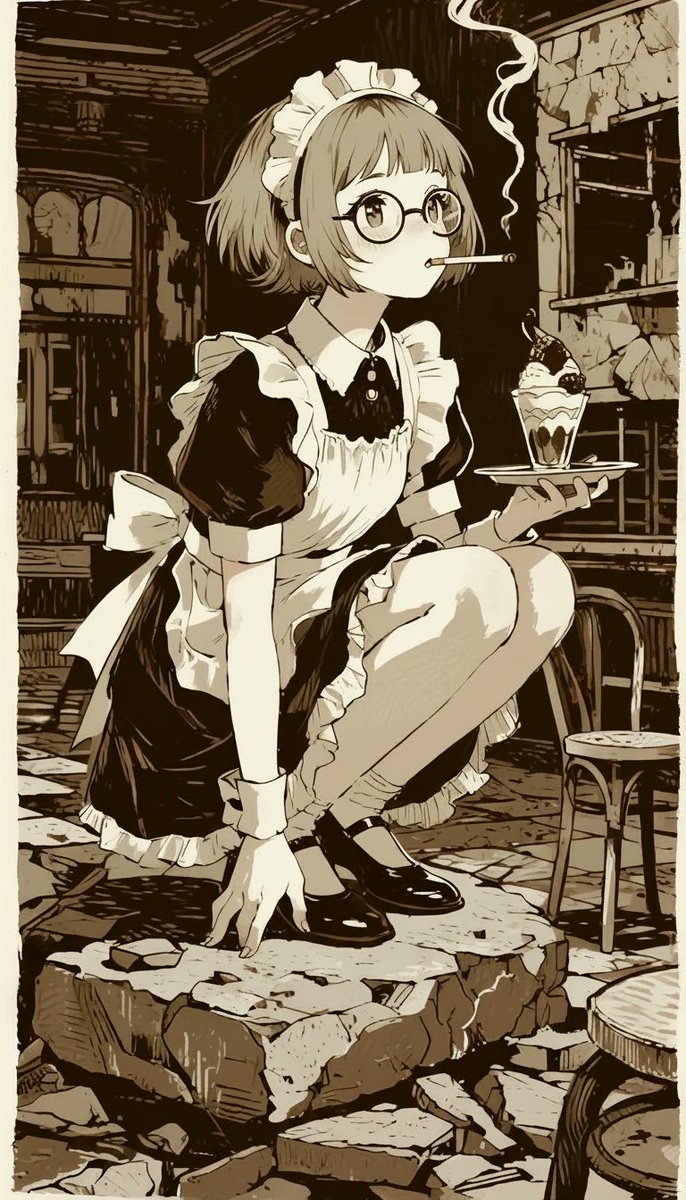 メイドさん😊 #AIイラスト