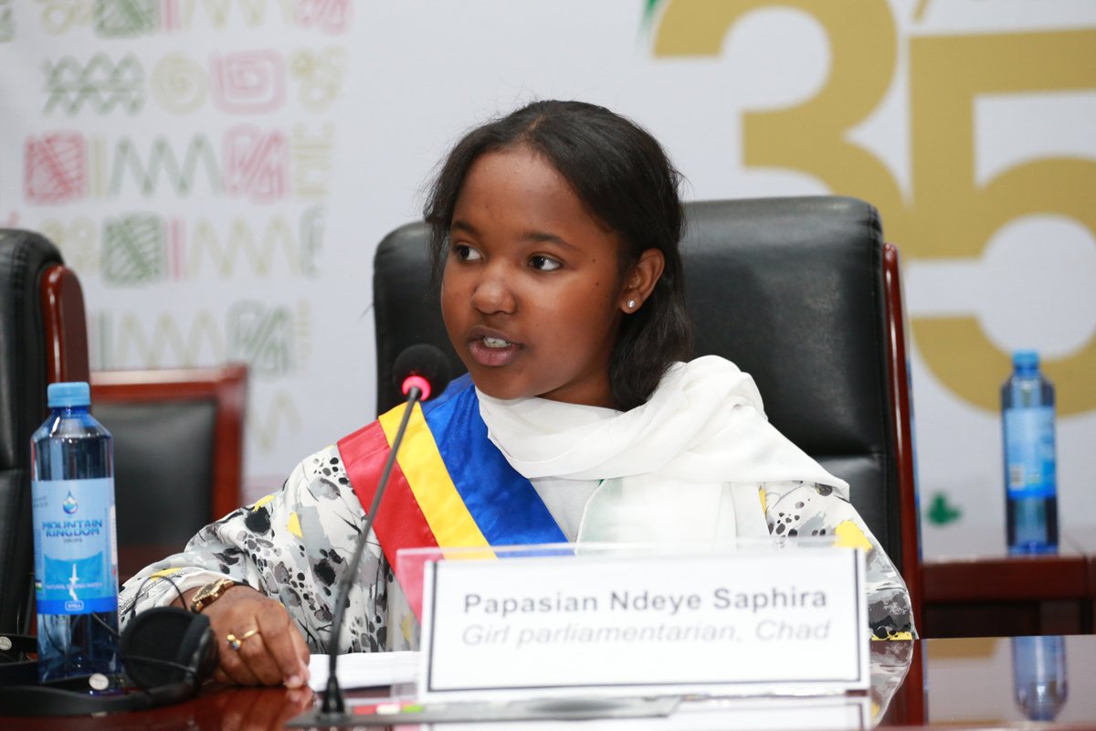acerwc's tweet image. &quot;We don&apos;t need a seat at the table. We will bring our own chairs if we must. 

We represent our peers, identify challenges, and work with communities.&quot;

Ndeye sphira Papasian, Child Parliamentarian from #Chad🇹🇩

#AfricaFit4Children
#ACERWC46
#Agenda2040
#ACRWC35