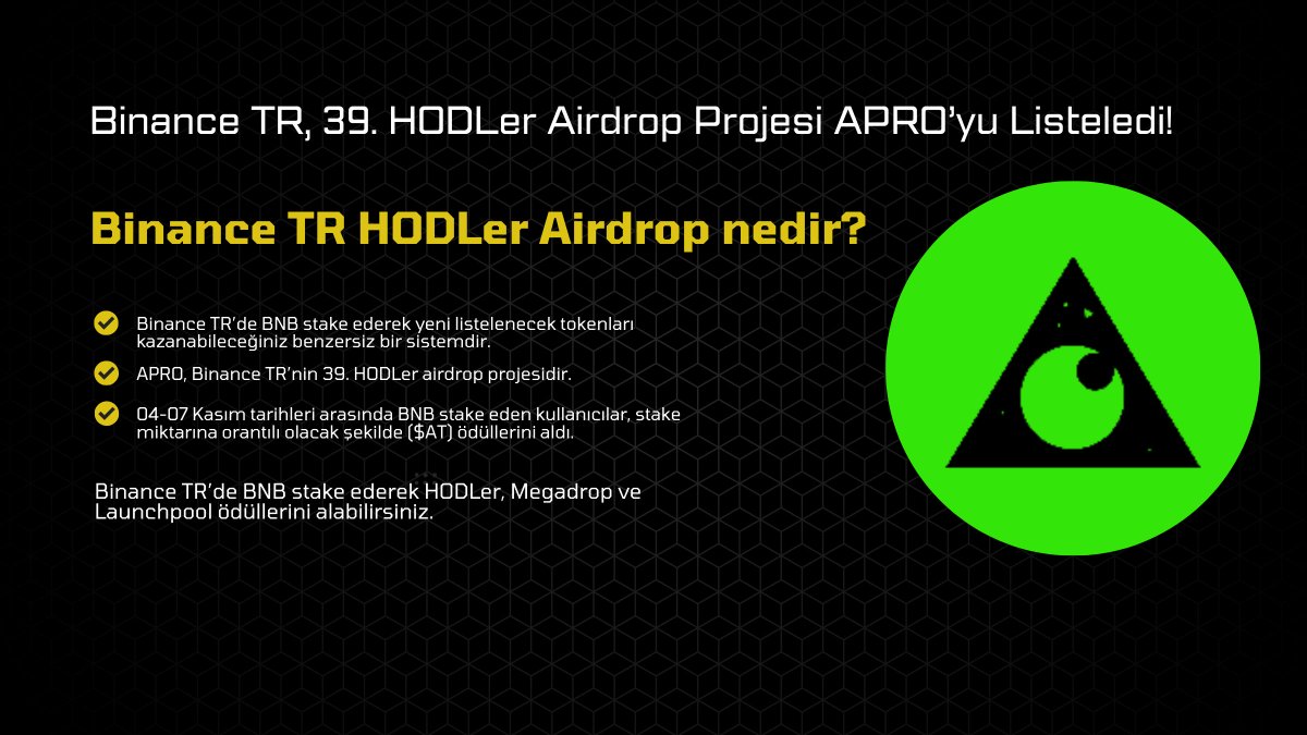 Binance TR, 39 HODLer Airdrop Projesi $APRO'yu listeledi!

Apro Oracle Nedir?

Blockchain’de akıllı sözleşmeler güçlüdür ancak kendi ağları dışındaki veriye ulaşamaz, bu da “oracle problemi”ni doğurur. Merkeziyetsiz oracle’lar bu boşluğu doldururken, Apro (AT) bir adım ileri