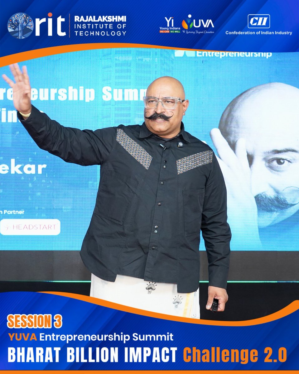 ritchennai44766's tweet photo. In a world crowded with ideas, standing out requires more than creativity—it demands the courage to think differently. Session 3 of the Yi Bharat Billion Impact Challenge 2.0, led by Mr. Pravin Shekhar, Chairman and CEO of KREA. https://t.co/8dmjVZTnqs