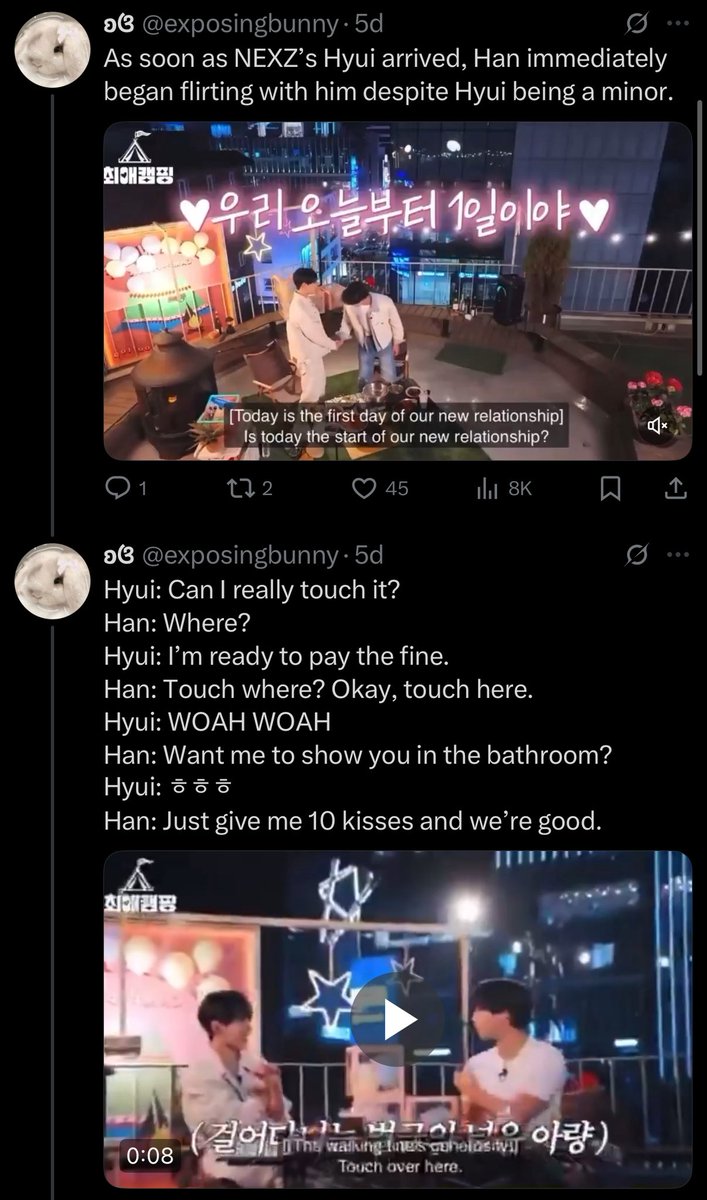 formulaofcunt's tweet image. 🐋 = changbin and racist p3d0 is han