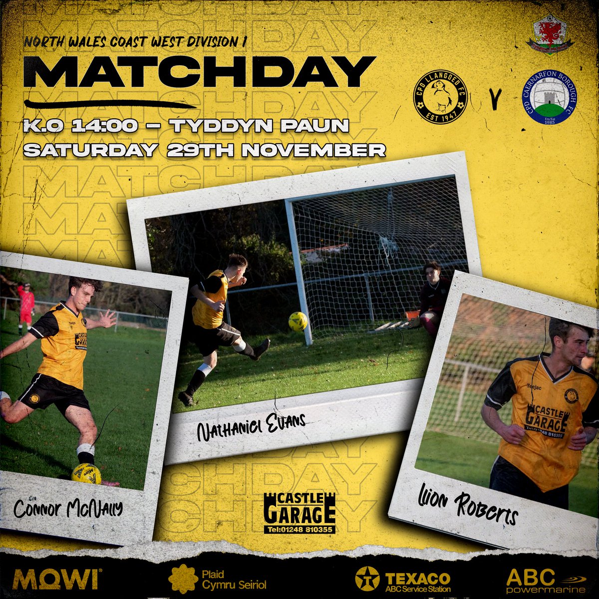 CPDLlangoedFC's tweet image. 𝗟𝗘𝗔𝗚𝗨𝗘 𝗠𝗔𝗧𝗖𝗛𝗗𝗔𝗬 𝗻𝗼.11

Home this afternoon, we will be hosting CPD Caernarfon Borough FC.

𝙇𝙞𝙣𝙠 𝙩𝙤 𝙬𝙖𝙩𝙘𝙝 𝙜𝙖𝙢𝙚 𝙇𝙄𝙑𝙀: bit.ly/3Jrk2Dv

(Match details in poster below)