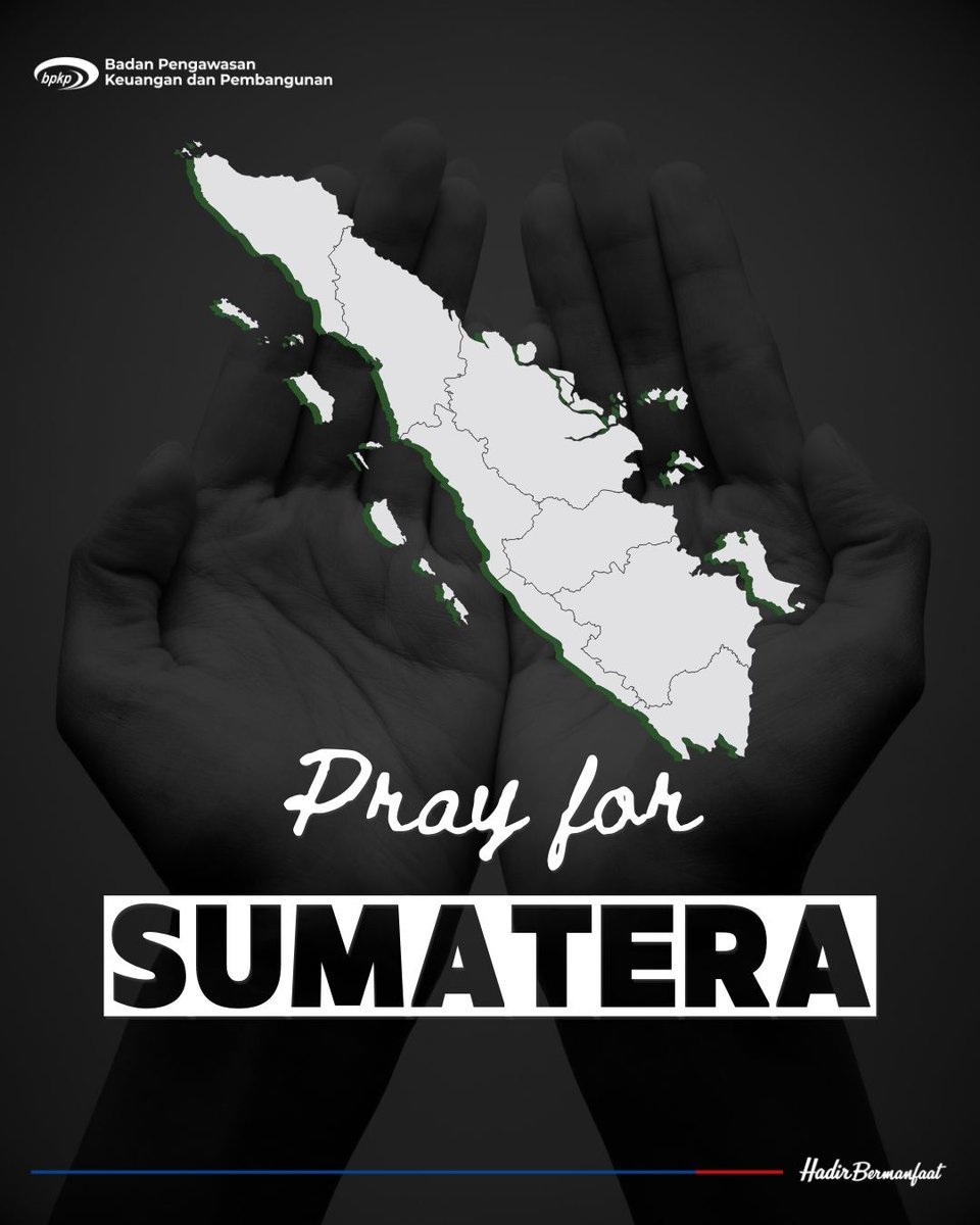 Keluarga Besar BPKP turut berduka cita sedalam-dalamnya atas musibah banjir dan longsor yang melanda sejumlah wilayah di Sumatera Barat, Sumatera Utara, dan Aceh.

Semoga para korban diberikan kekuatan, perlindungan, dan pemulihan yang cepat. 🙏

#PrayForSumatera