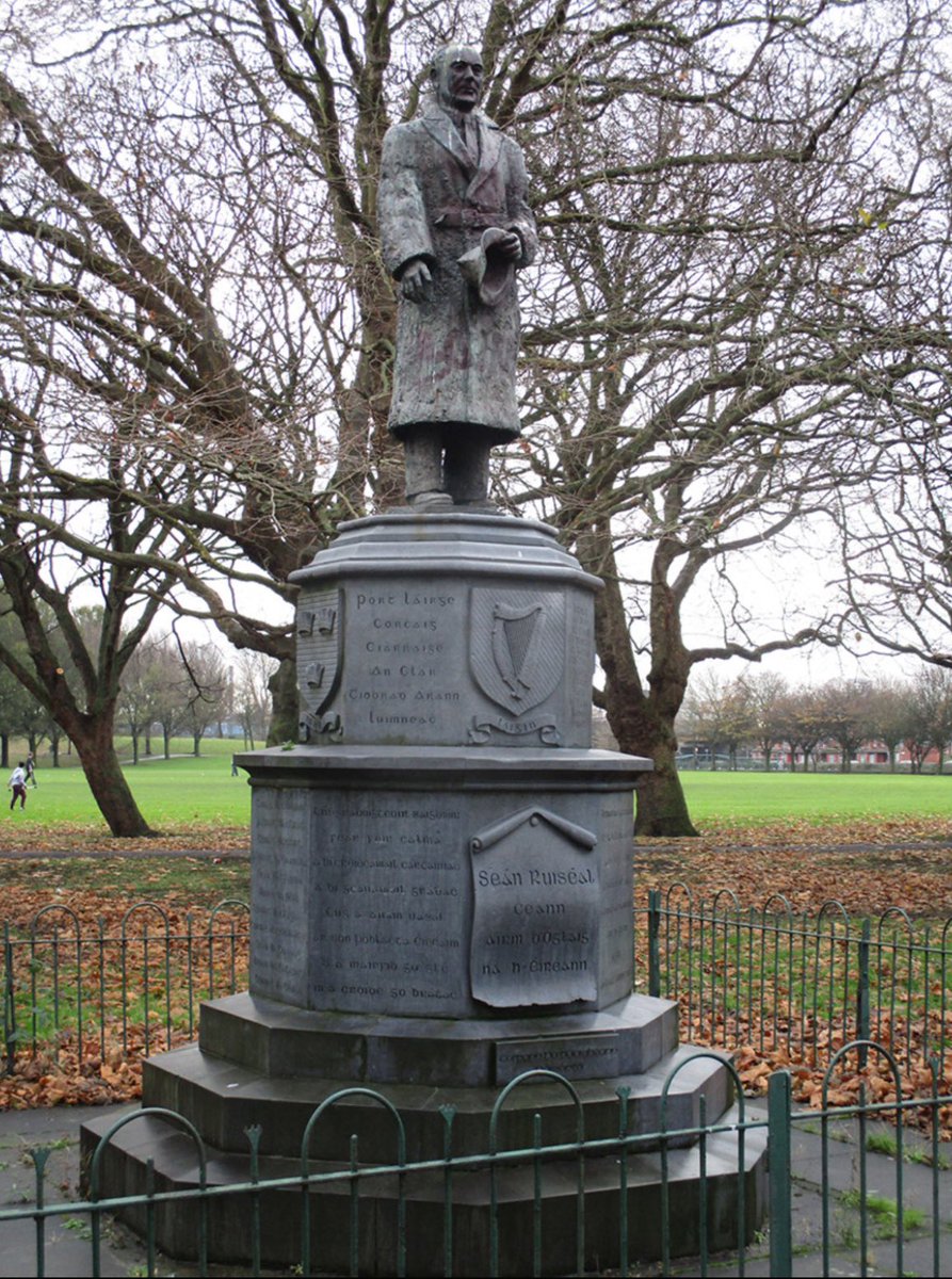 RachelMoiselle's tweet image. Here is a statue of Seán Russell in Dublin. 

Seán was senior figure in the
IRA and a Nazi collaborator. He pursued the principle that ‘England’s difficulty is Ireland’s opportunity’ and travelled to Nazi Germany in 1940 to meet with the Abwehr to receive instruction and support…
