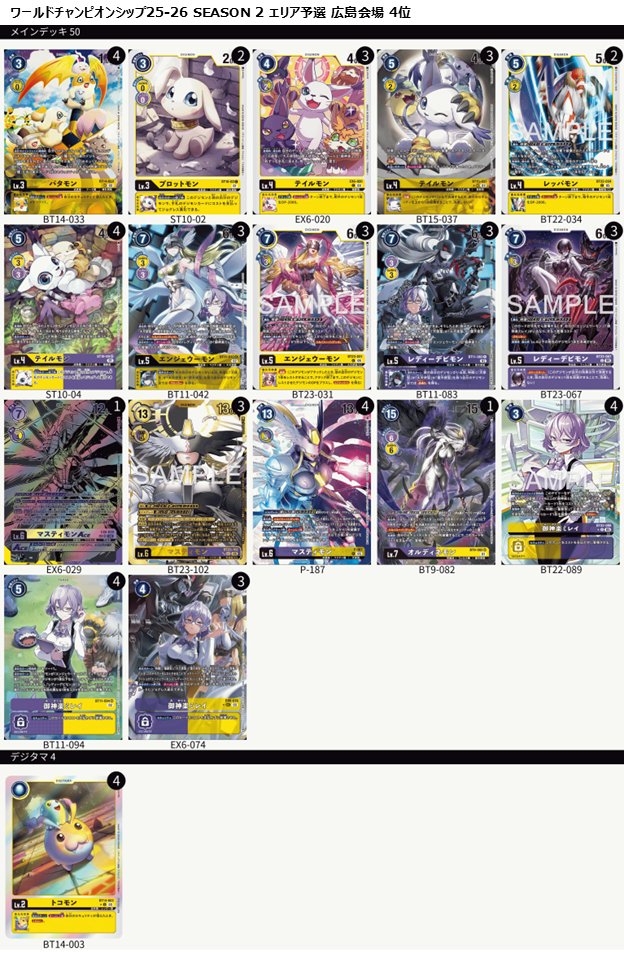 デジモンカードゲーム ワールドチャンピオンシップ SEASON 2 エリア