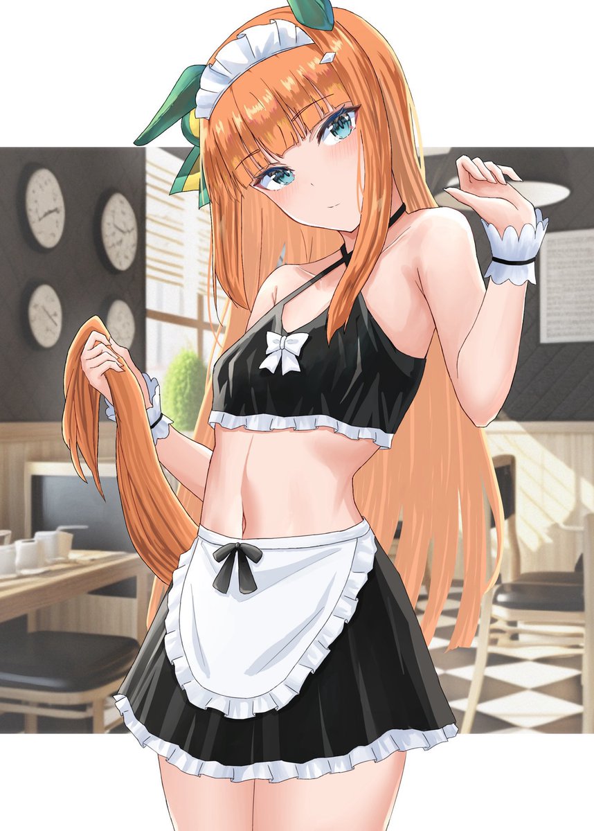 この水着メイドさんが可愛過ぎるんだけどなんて名前の子だろう🤔
#ウマ娘 #umamusune