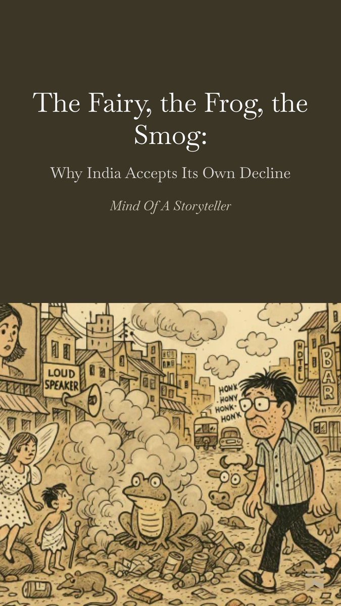 vivekagnihotri's tweet image. India has become a hub for every kind of pollution, of air, ear and eye.

Pollution is India’s wallpaper.  We don’t see it. We live against it.

But statistics alone do not explain our indifference. We are like the frog in slowly boiling water. A frog placed in cold water will…
