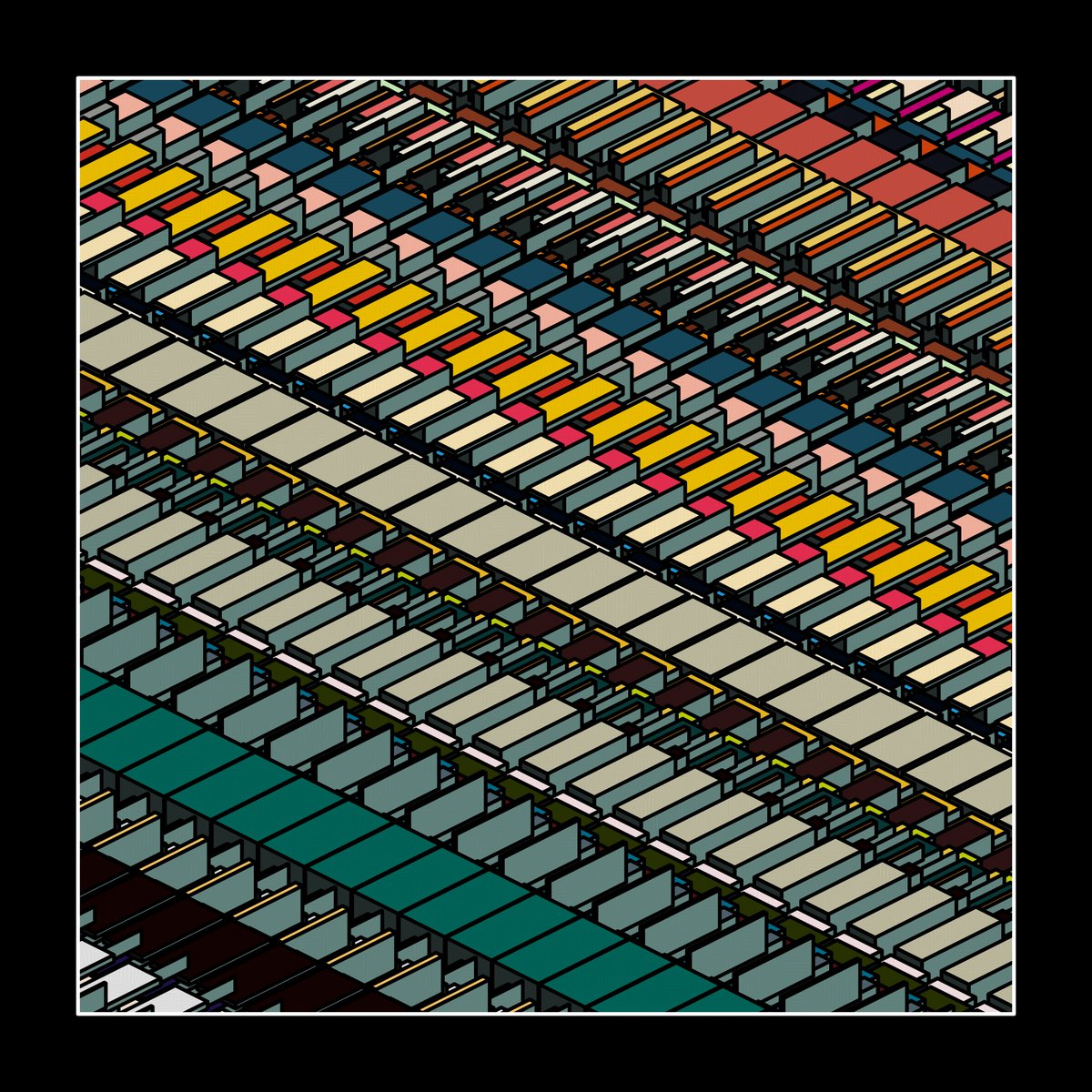 nftartcards's tweet image. gm☕️ Happy Saturday fam!🌦️

Melodic #77 by @Reptile_tez on @fx_hash_ 

A rhythm of color and form, an order that resonates within complexity. &quot;Melodic&quot; is a visual exploration of geometric harmony.

#generativecoding #generativeart $FXH