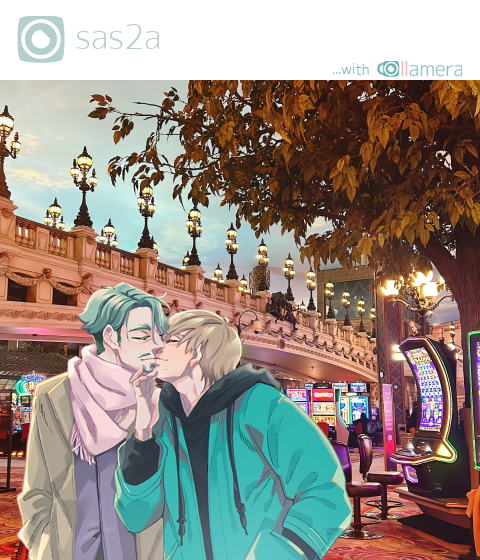 YoakeBouquet's tweet image. さっささん家の🟧🟩ちゃんお借りしました！

🇺🇸が似合いそうだったのでニューヨークとラスベガスに行った時の写真で旅行してもらった✈️
ハネムーンかな…🥰